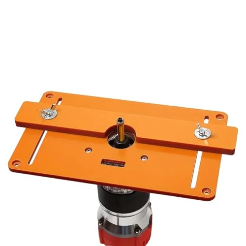 JCFANTS Router Table Insert Plate with Pre-Drilled Holes for Trimming Machine, Plastic Router Base Plate Woodworking Router Flip Plate (Yellow)