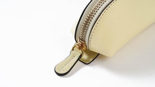 Image of Cockatoo Genuine Leather Pencil Pouch, Accessories holder, Stationery Bag, Zippered Pen Case for Work & Office (Anise Flower)