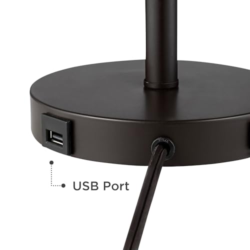 Set de 2 Lámparas de Mesa 20" Altura con Puerto USB miniatura 5