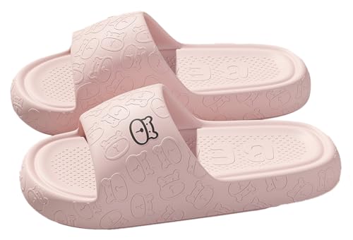 Cute Pillow Slippers for Women Men Soft Non-Slip Quick Dry House Cushioned Thick Sole Slide Sandals Bathroom Shower Shoes