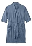 KingSize Men's Big & Tall Cotton Jersey Robe - 5XL/6XL, Slate Blue