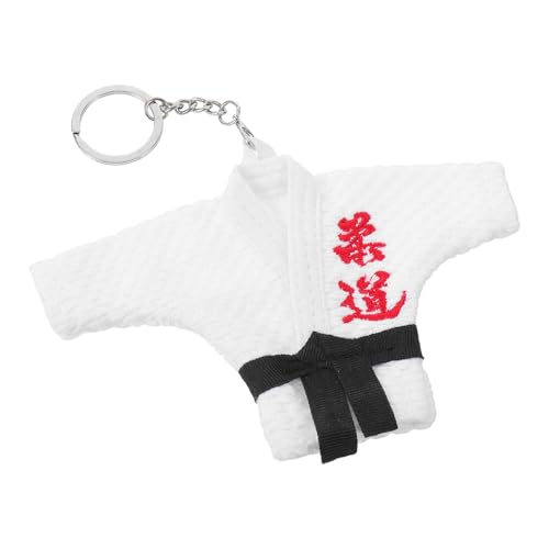 Porte-clés judo Homoyoyo miniature bleu avec broderie dorée pour sac