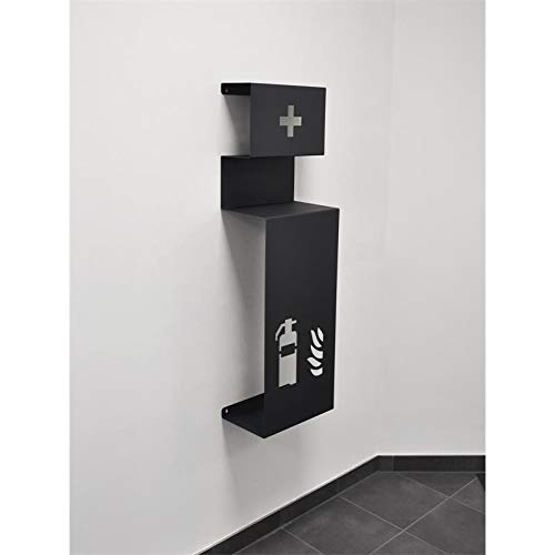 ZIEGER 10007048 - Soporte para extintor de incendios con caja de primeros auxilios integrada, color antracita