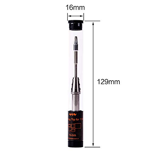 Charmgle Mini Stainless Steel Soldering Iron Tip D25 Replacement for TS80 TS80P Portable Outdoor Soldering Iron Kit (TS80P,D25)