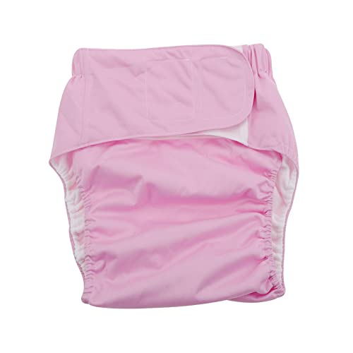 perfeclan Pañal para adultos Protección para pañales Talla única Absorbente de humedad para adultos mayores durante la noche, Rosado