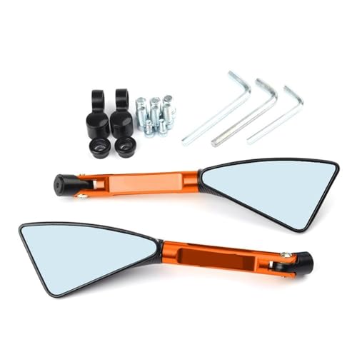 Espejo retrovisor de motocicleta competicion naranja para rutas de curvas y circuito 2