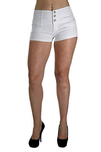 Dollhouse, Premium High Waist Booty Shorts in White Size 5