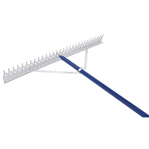 Extreme Max 3005.4095 36" Commercial-Grade Screening Rake for Beach and Lawn Care with 66" Handle,Silver - Thumbnail 2