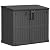 LHBcraft Outdoor Storage Cabinet 36 Cu Ft with Lockable Doors, Portable Horizontal Resin Storage Shed -Easy to Assemble, Waterproof Outdoor Storage Box for Backyards,Patios Black