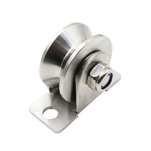 LHX 304 Stainless Steel Rail Wheel Sliding Door Pulley V-Type Pulley Lifting Wheel(Small)