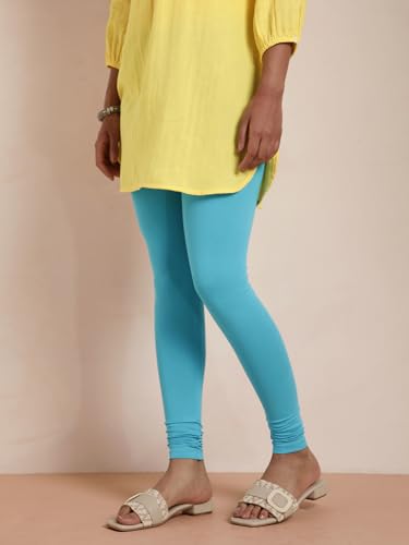 Image of TWIN BIRDS Tailored Cut and Classic Fit Super Stretchable Elastane Fabric Churidar Leggings for Women