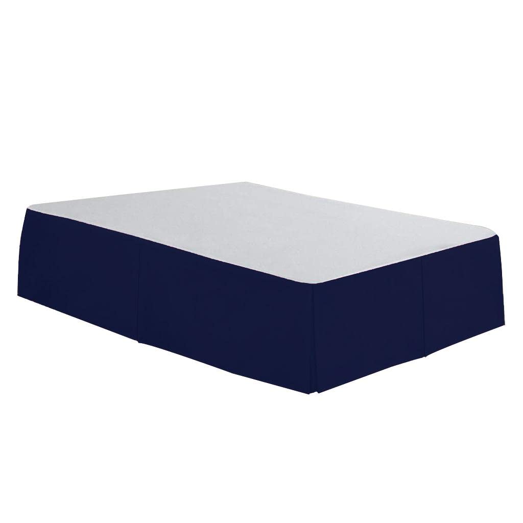 Solid Color Hotel Pleated Bed Skirt Wrinkle & Fade Resistant Blue_Twin Home & Garden | Bedding | Bed Skirts | Home & Garden | Bedding | Bed Skirts-image-29