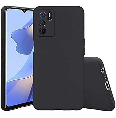 Image of Mobile Back Cover Case for Oppo A16 (Silicone Case|CameraProtection|Black SC1510)