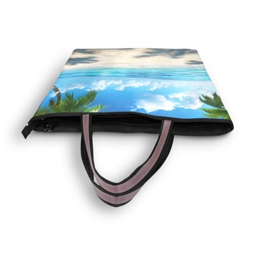 senya Beach Palm Trees Shoulder Bags Large Handle Ladies Handbag4