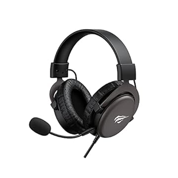 Headset para jogos HAVIT H2015d, com microfone, alto-falante 50mm, plugue 3,5mm, compatível com PS5,PS4,XBOX (Preto)