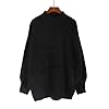 Long Jacket Women Women's Sweater Half High Neck Loose Solid Color Sweater Top Long Sleeve Elegant Thick Warm Sweater Blouse Open Cardigans for Women - Afbeelding 3