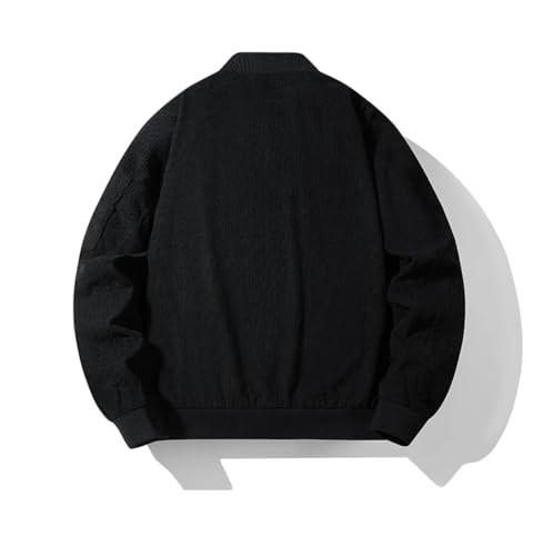 ERFMFKL Men Corduroy Bomber Jackets Loose Fit Lightweight Winter Outwear Warm Casual Zipper Coats2