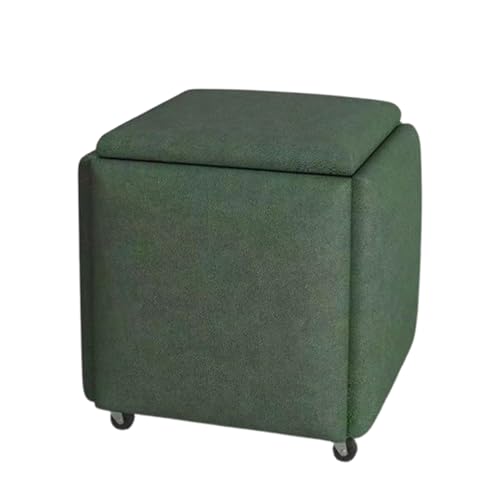 KASLSUN 5in1 折りたたみスツール キッチン 椅子 高さ調整 オットマン 収納スツール キャスター付き 高さ50cm 椅子 安い 椅子 足置き 折りたたみ椅子 室内 椅子 おしゃれ 家庭 事務所 ストレージ 椅子