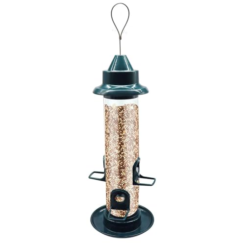 Comedero para pájaros – Dispensador de comida para pájaros | Comedero para pájaros silvestres | Comedero para pájaros pequeños fácil de llenar, comedero colgante para pájaros para jardín y patio,