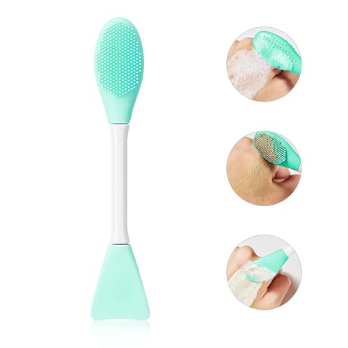 Image of Gleva Silicone Face Mask Brush Beauty Tool, Facial Mud Mask Applicator, Clay Mask, Facial Mask Brushes, Flexible Charcoal Mask Brush for Girl & Women (Sea Green)