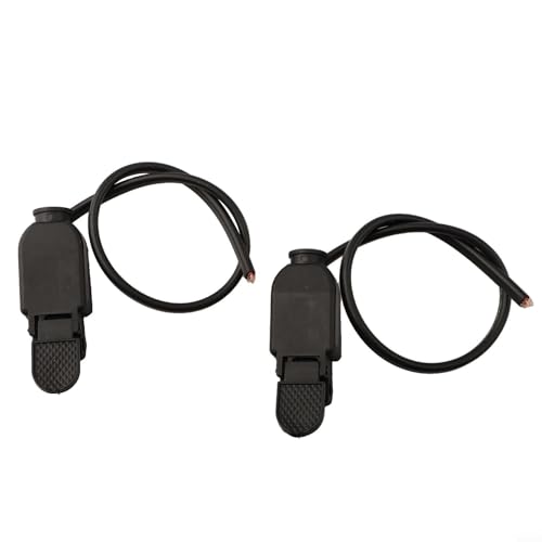 Honseadek Paquete de 2 interruptores de antorcha de soldadura Tig con botón de disparo, accesorios para cortador de plasma, antorcha de 250 V CA 5 A, plástico negro
