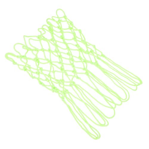 VANZACK Heavy Duty Fluorescent Basketball Net Glow Dark Nylon Replacement for Standard Hoops Durable Weatherproof Design for Outdoor Sports Light Green Color