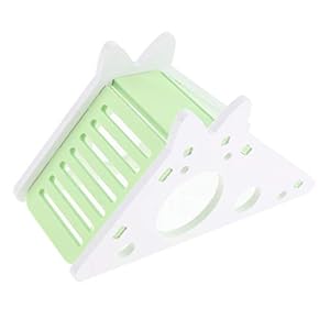 Baoblaze Hamsterhuis houten huis met glijbaan en ladder voor kleine dieren, muis, ratten, cavia’s, eekhoorn, enz…