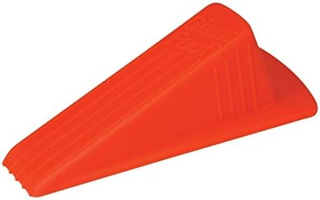 Set of 4 Master Manufacturing Safety Orange Giant Foot Door Stop, Heavy Duty Rubber Wedge Design, Made in the USA, Doors Up to 2" Clearance (00965)
