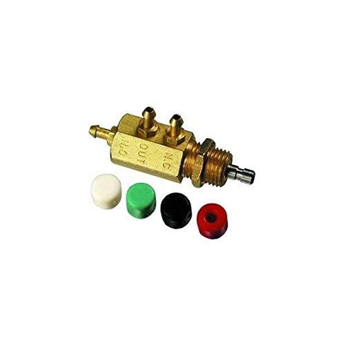 SMAV-3 3-Way Subminiature Normally-Open or Normally-Closed Stem Valve 4 Colors of Snap-On Push Buttons Included with Each Valve product thumbnail 2