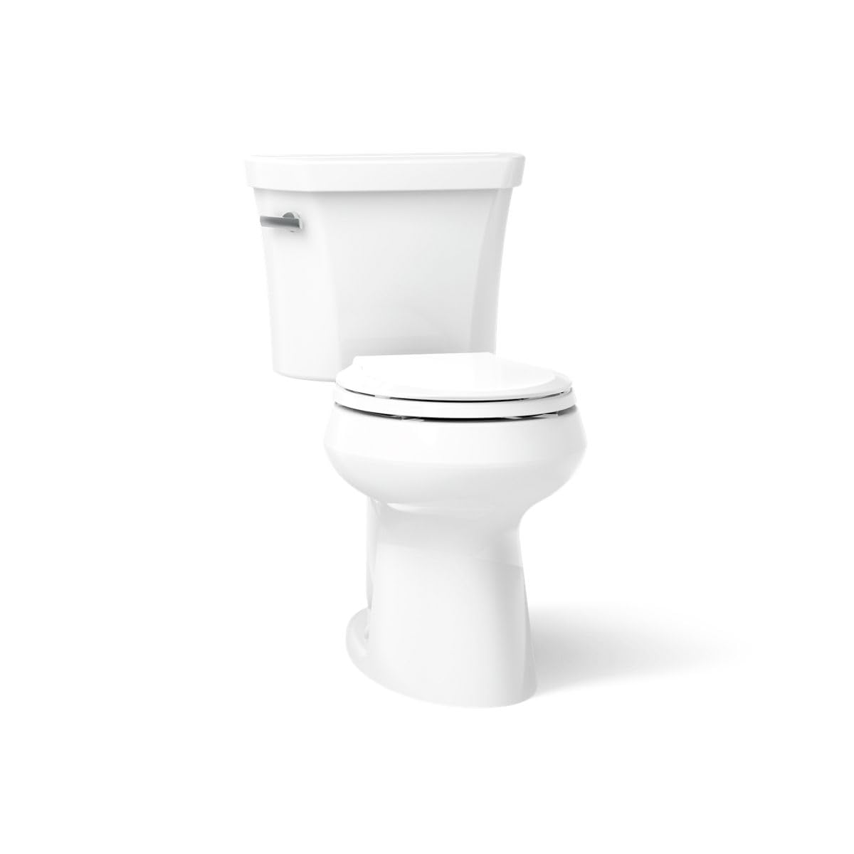 K-5481-0 Highline Comfort Height Two-Piece Round-Front 1.28 gpf Toilet with Class Five Flush Technology and Left-Hand Trip Lever White
