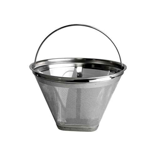 Maigridy Filtro de café de acero inoxidable 304 de grado comercial, forma de cono de red fina para máquina de repuesto, accesorios de cocina