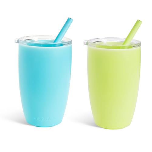 Image of Munchkin® Simple Clean™ Toddler Sippy Cup Tumbler with Easy Clean Straw, 10 Ounce, 2 Pack, Blue/Green