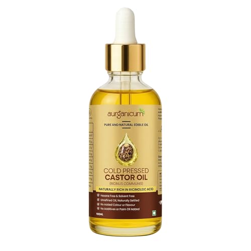 Cold Pressed Castor Oil-100ml (Edible Grade, Hexane Free) for Hai...