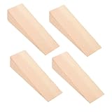 KITANDOVE 4 Stück Teiliges Kleine Holzkeile aus Glattem Lindenholz Vielseitige Dreieckige Montageklötze für Tür Fensterinstallation Rutschfeste Türstopper Praktische Holzblöcke zum Basteln
