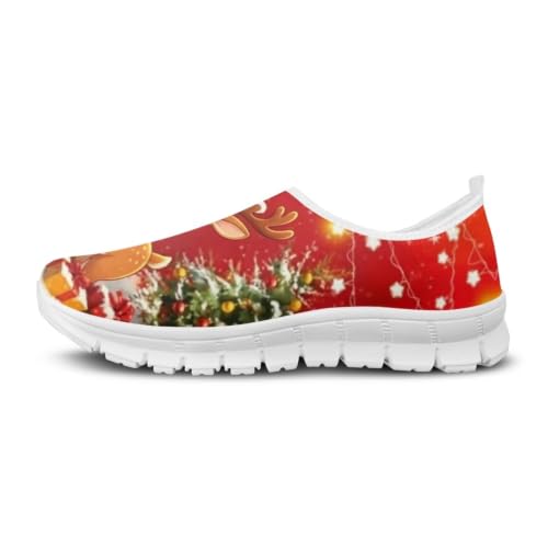 Image of Floral Sneakers for Women Colorful Art Shoes for Women Slip On Casual Work Shoes