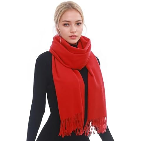 Écharpe RIIQIICHY Pashmina Rouge Cover