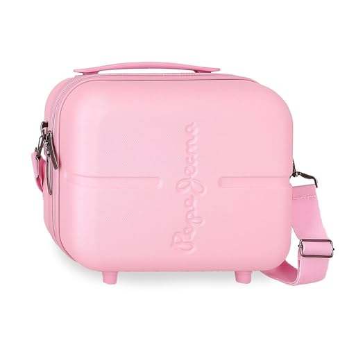 Pepe Jeans Highlight Neceser Adaptable con Bandolera Rosa 29x21x15 cms Rígido ABS 9,14L 0,63 kgs by Joumma Bags