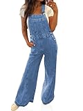Cicy Bell Women's Wide Leg Denim Overalls Cute Vintage Adjustable Straps Bib Jeans Jumpsuits Overalls
