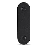 Doorbell Cover Plate, Metal Doorbell Blanking Plate Cover, Doorbell Button Cover Chime Guard Plate, Doorbell Faceplate Hole Cover for Wall Outside, Weather Resistant, Aesthetic Decoration - Black