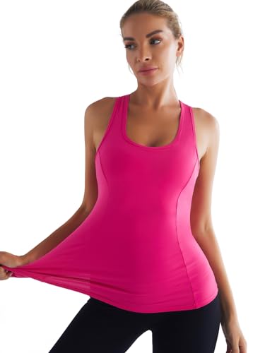 Image of RUNNING GIRL Tank Tops with Built in Bras,Workout Racerback Tank Tops for Women Athletic Yoga Top