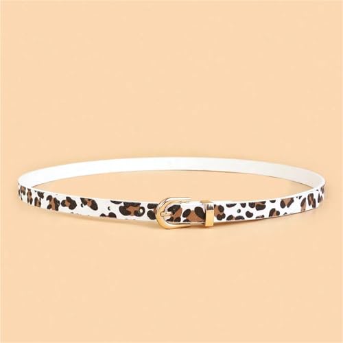 Belts for Women, Boho Style PU Belt Leopard Print Thin Women Dress Slim Fit3
