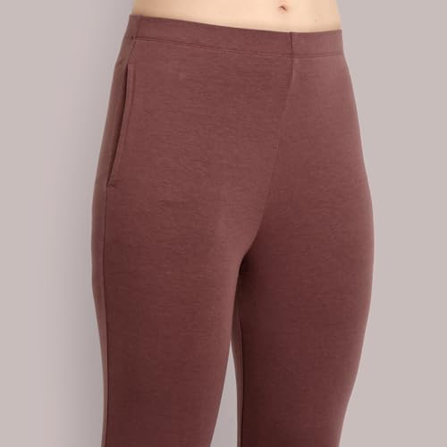 Image of ONE SKY Women Ankle Length Leggings | Premium Cotton Modal Spandex Blend | High Waist Stretchable & Bio-Washed Fabric | Colour-Lock | Ethnic Leggings for Women