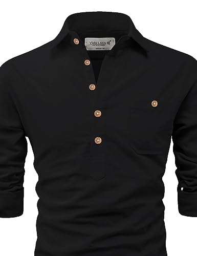 Image of Vida Loca Men Cotton Full Sleeve Casual Spread Collor Slim Fit Short Kurta for Men and Boys (Pack of 2)