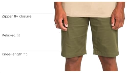 Image of Volcom Men's Vmonty Stretch 22 Chino Shorts - Casual Everyday Wear, Relaxed Fit