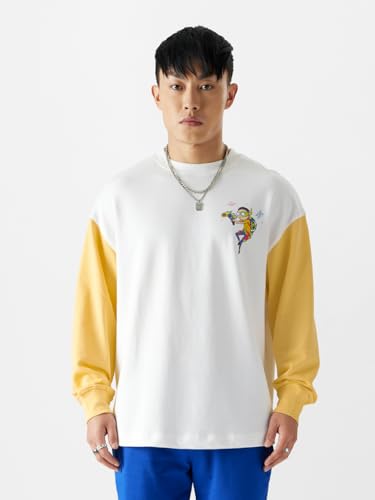 Image of The Souled Store Rick And Morty: Morty's World Men Oversized Full Sleeve T-Shirt