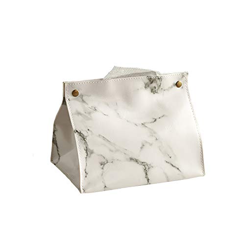 1 x scatola di fazzoletti bianco in pelle dispenser cosmetici tavolo organizer copertura per la decorazione della casa