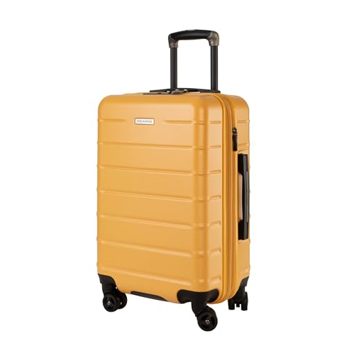 Image of Ricardo Beverly Hills Cambria Hardside Luggage | Stylish Suitcase with Wheels for Effortless Travel, Expandable and Secure TSA-Locked Packing, 20-inch Carry-On, 22x14x9 (Mango Tango, Carry-On 20-Inch)