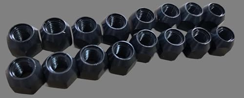 Image of 16pc M10*1.25 ATV UTV Wheel Lug Nuts 85-1021 Replacement for Polaris Honda Suzuki Kawasaki Yamaha Arctic cat Can-am Front or Rear Studs (Black)