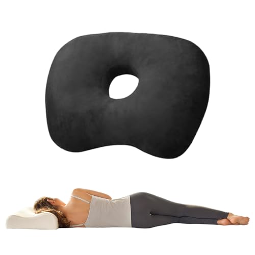 ZHUMCCY Almohada perforadora de oreja, almohada lateral para dormir, cojín ergonómico agradable a la piel, soporte para la cabeza para mujeres, hombres, adultos, ancianos, hospitales, hoteles