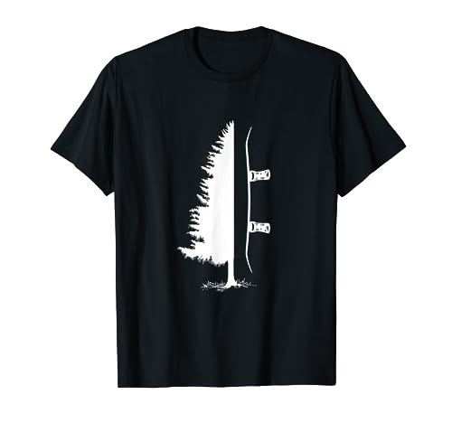 T-shirt Snowboard : Albero di pino T-shirt Maglietta
